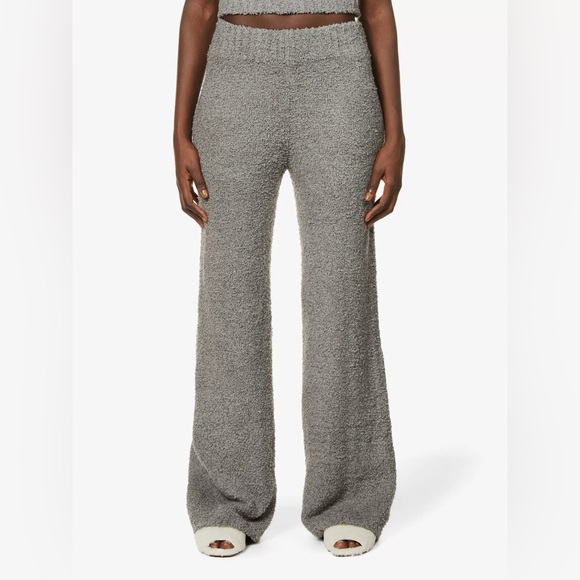 SKIMS Other - SKIMS Gray Boucle Wide Leg Lounge Pants